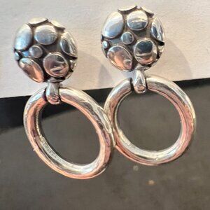 Brighton Post Drop Earrings - Pebble Link Dot